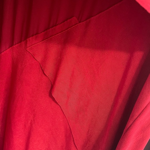 Women’s travelers by Chicos red asymmetrical long sleeve top size 3 large - Picture 5 of 6